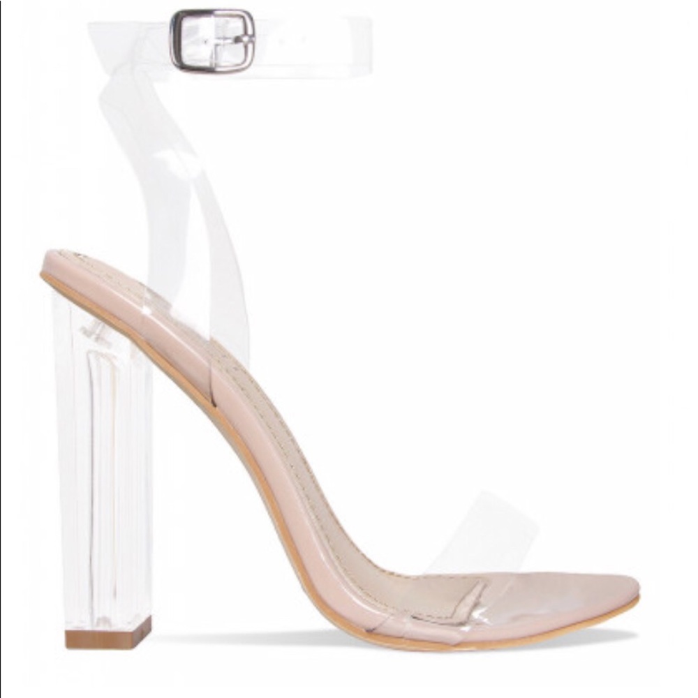 Never worn Billini clear block heel!